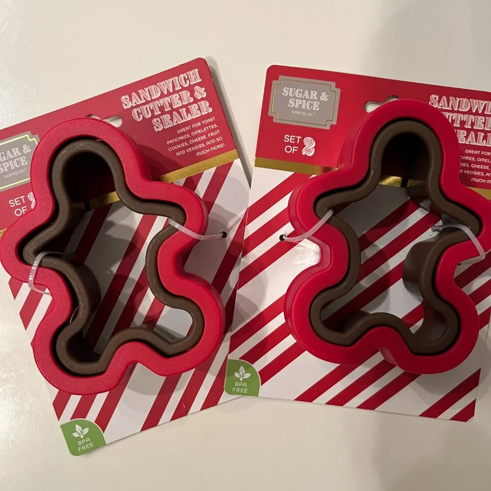 Sandwich Cutter‎ & Sealer / Cookie Cutters (2 packs / 2 per pack) NEW. (h/x)
